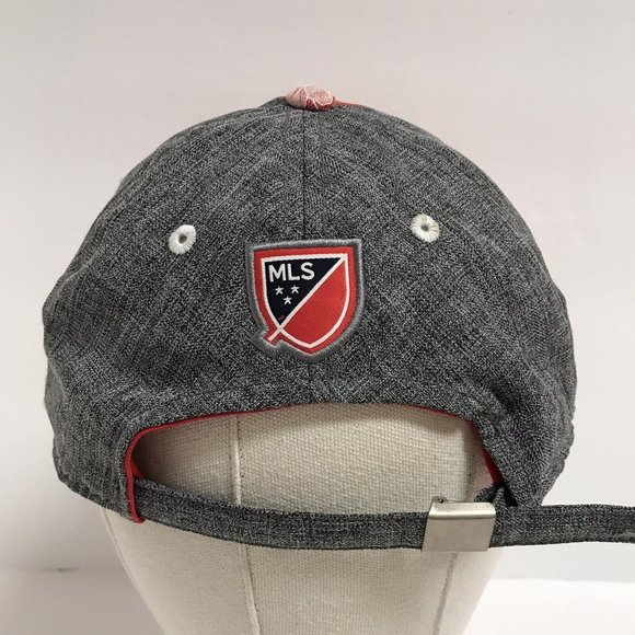 Toronto FC Soccer Women's Red Gray with Lace Adjustable Adidas Hat - Picture 4 of 8